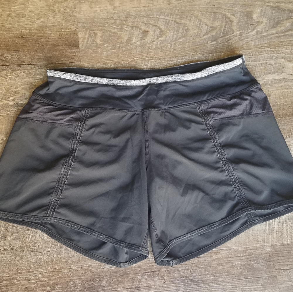 Lululemon black running shorts